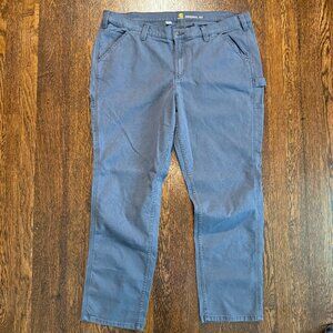 Woman's Carhartt Carpenter Original Fit Work‎ Pants Blue 18W Regular